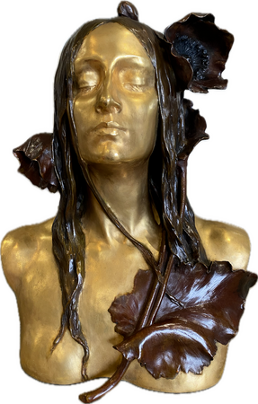 Statue Femme en Or et en Bronze